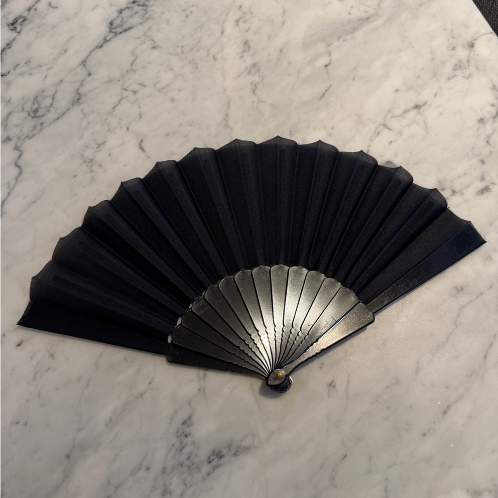 Black Silk Hand Fans (Multiple; 40)